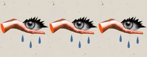 mano que sujeta un ojo que llora biodescodificacion depresion y ansiedad