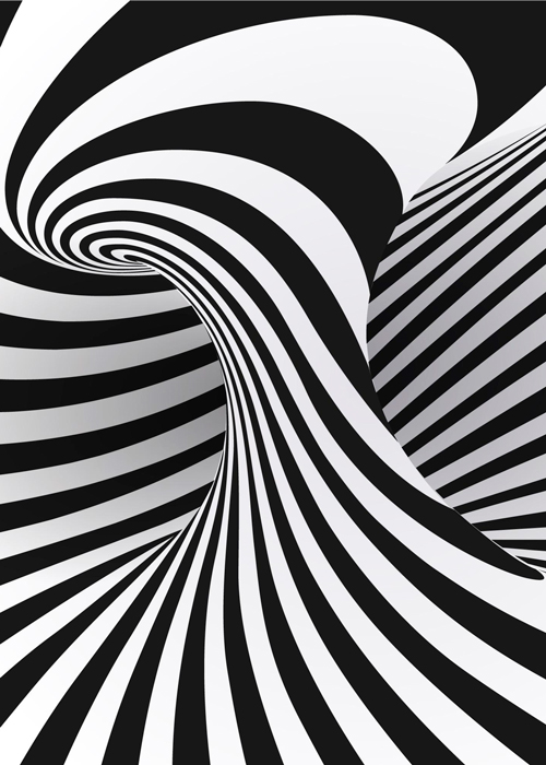 remolino blano y negro simulando problemas biodescodificacion emocional de la gripe