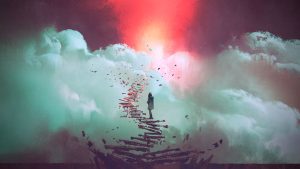 escaleras al cielo representando colon irritable biodescodificacion